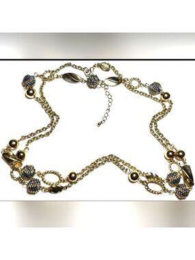 Necklace SIGNED CHARMING CHARLIE Gold Tone Chain 24"